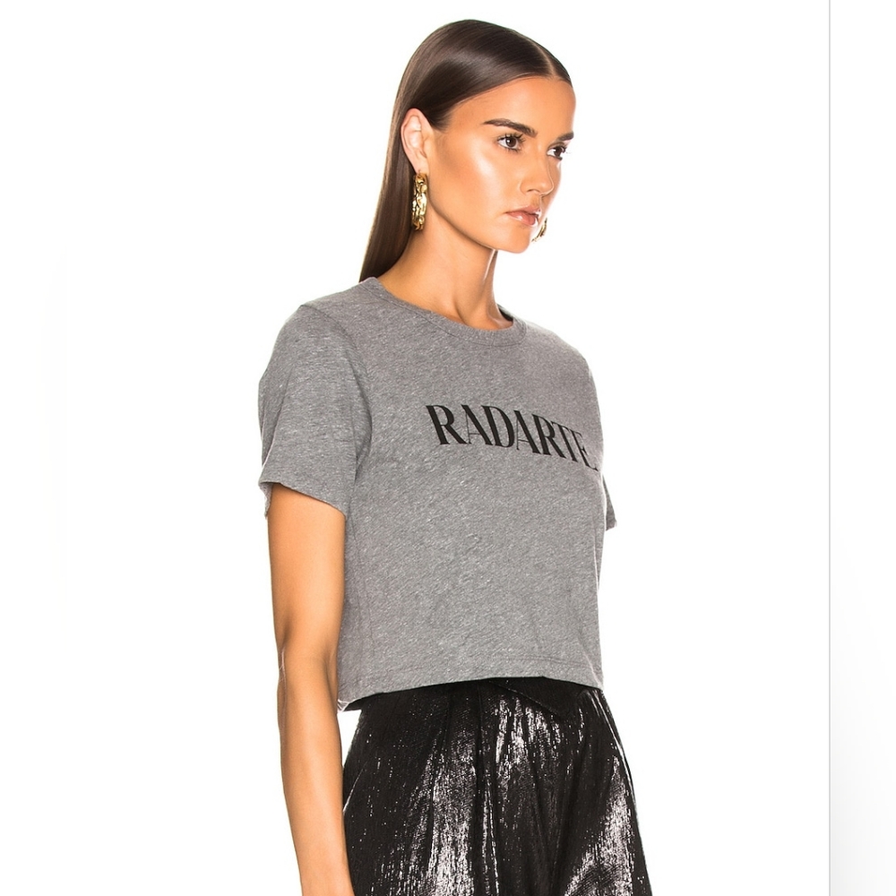 Rodarte Cropped Radarte Top, Grey
